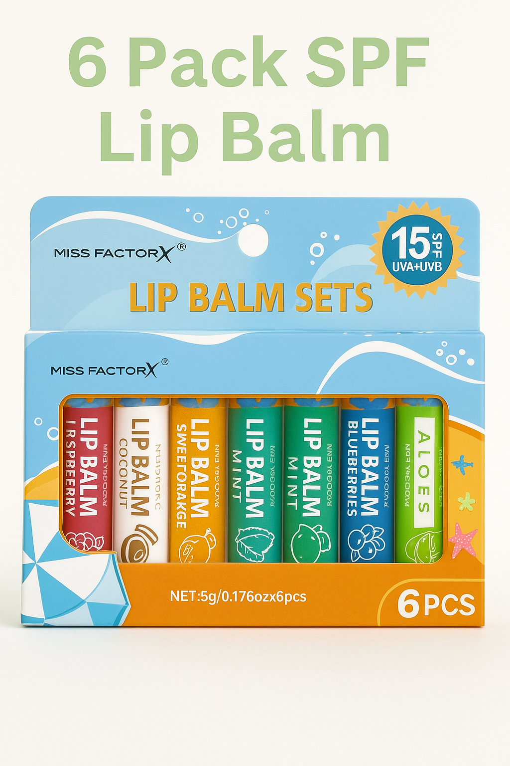 Zyphoraa™ 6 Pack SPF Lip Balm