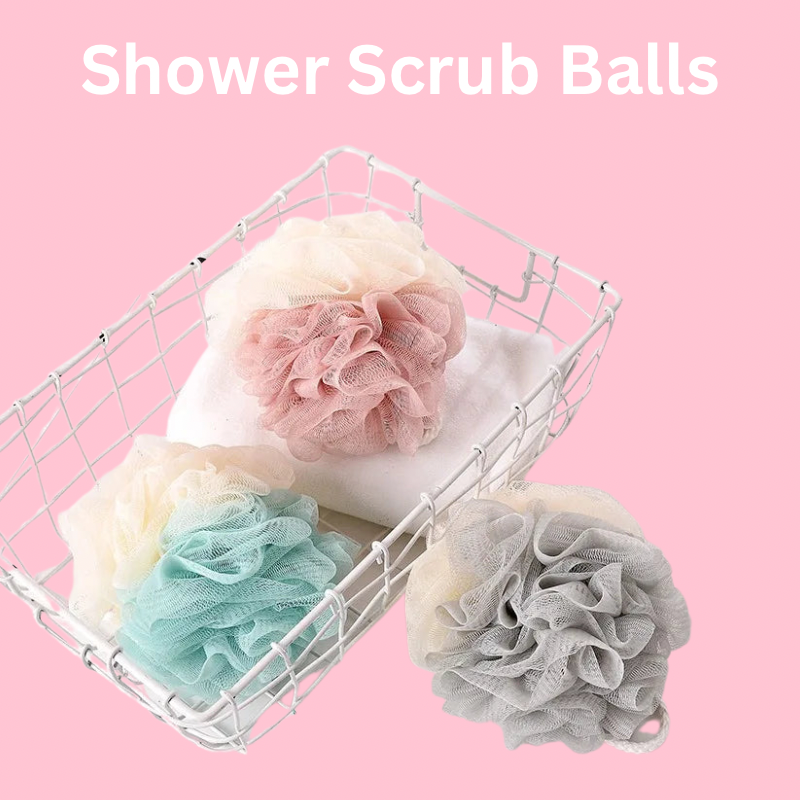 Shower Scrub Balls (3pcs)
