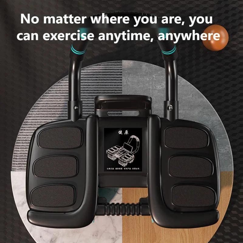 Intelligent Four-wheeled Abdominal Wheel With Automatic Rebound Elbow Support Abdominal Exercise Wheel With Mobile Phone Holder