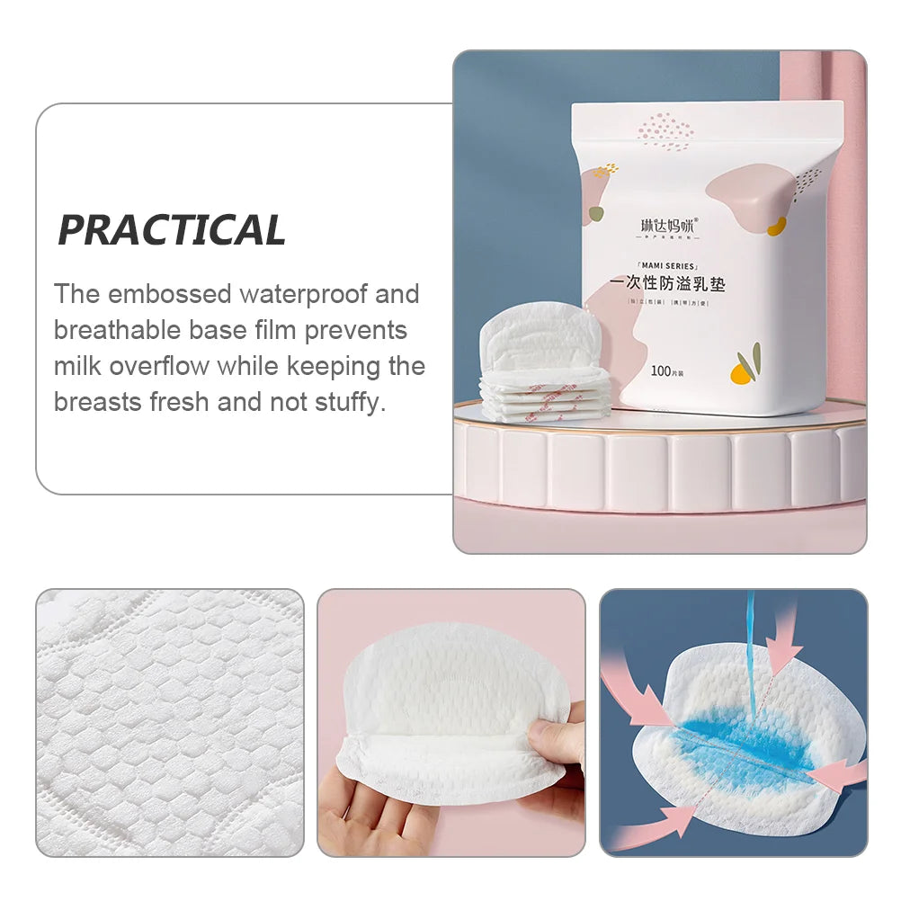 100pcs Disposable Breastfeeding Breast Pads Breathable Breast Nursing Pads