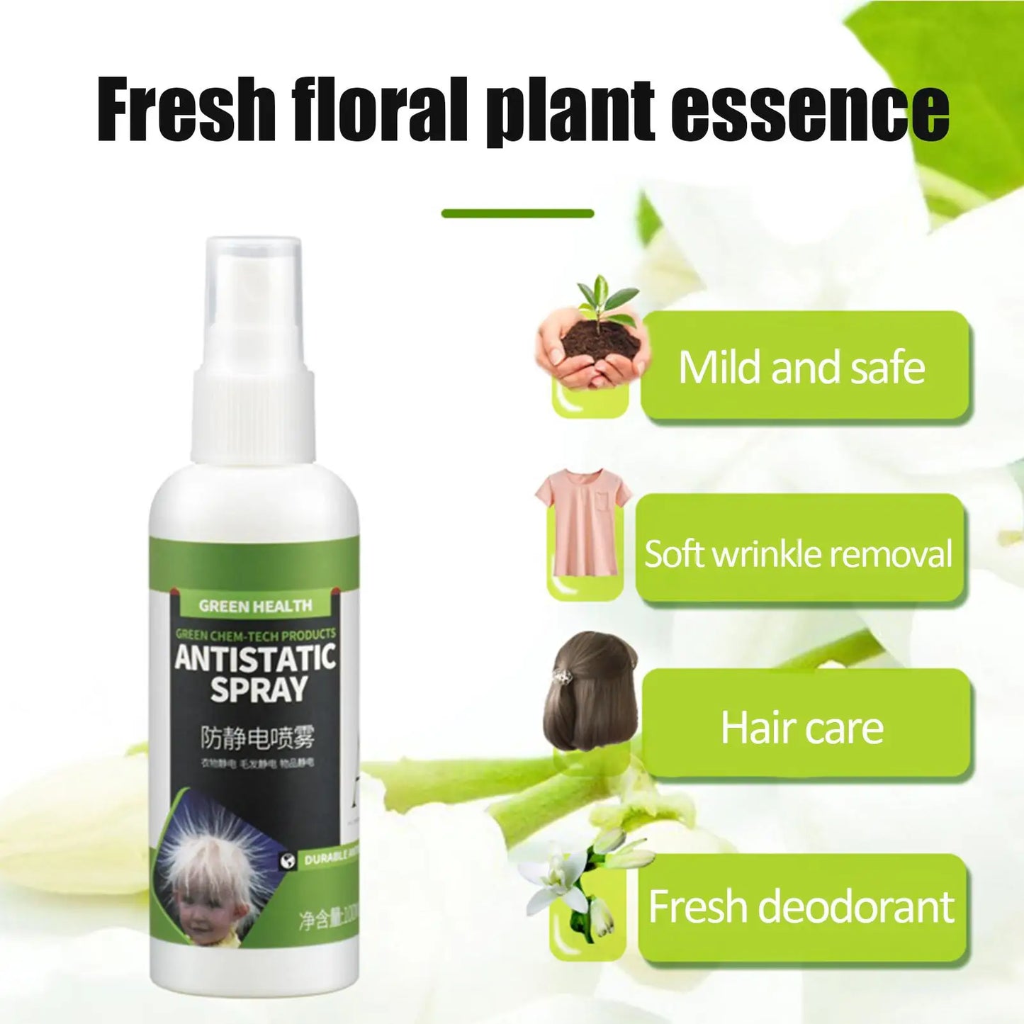 Anti Static Spray Static Guard Travel Size Anti Crimping Spray Anti Crimping Spray For Clothes Hair Antistatic Spray Travel
