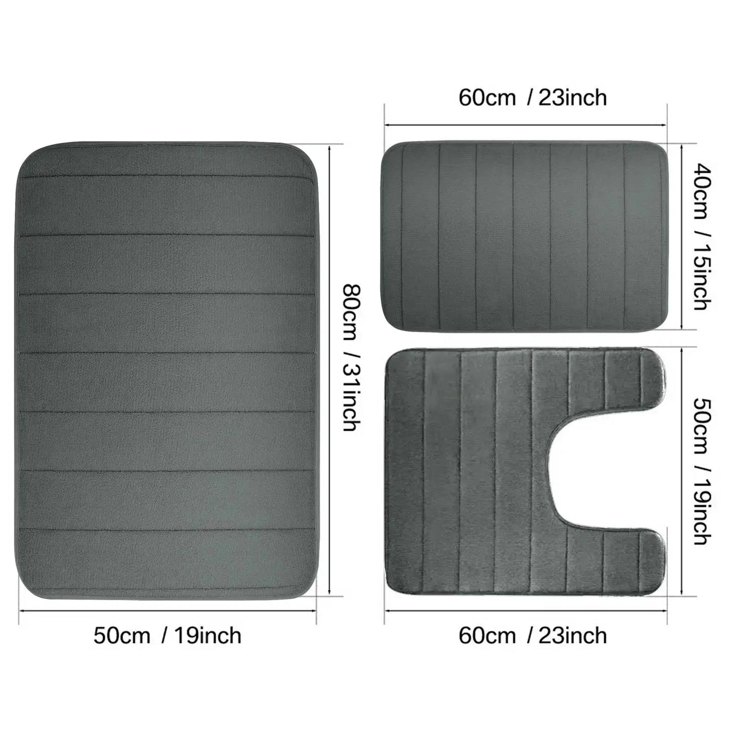 Zyphoraa™ Memory Foam Bath Mat Set