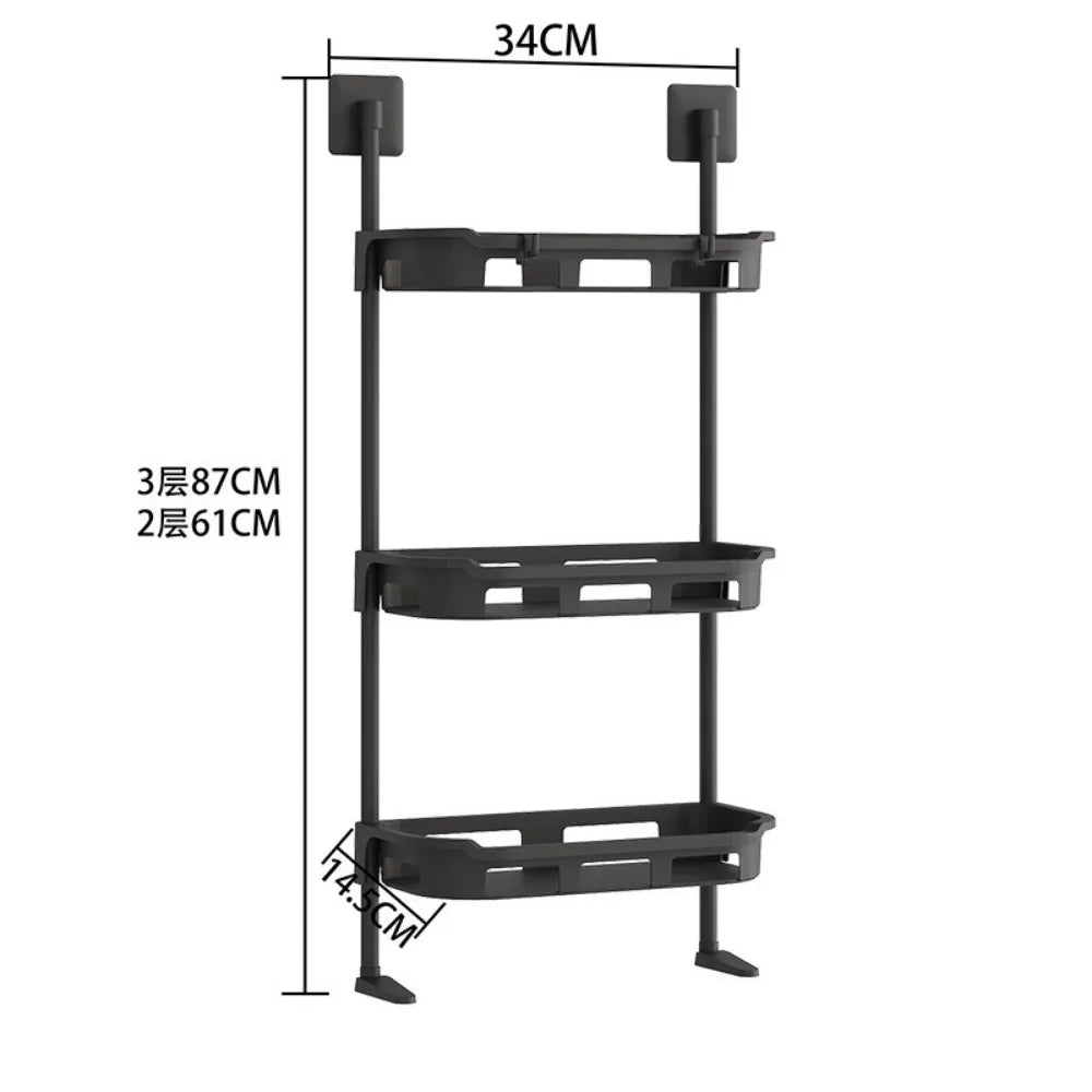 NEW 3-Tier Over The Toilet Rack Standing Plastic Storage Racks Food Storage and Organizing Shelves Vertical Plastic Toilet Stand