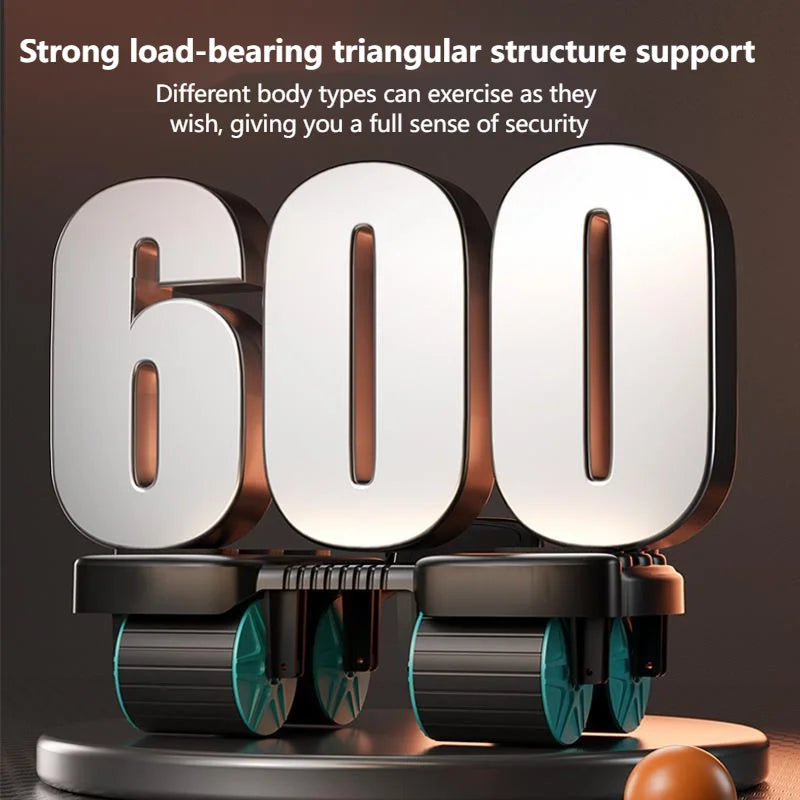 Intelligent Four-wheeled Abdominal Wheel With Automatic Rebound Elbow Support Abdominal Exercise Wheel With Mobile Phone Holder