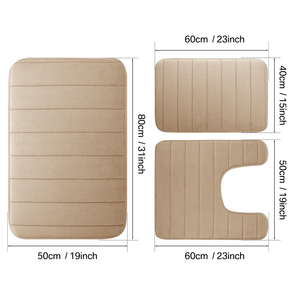 Zyphoraa™ Memory Foam Bath Mat Set
