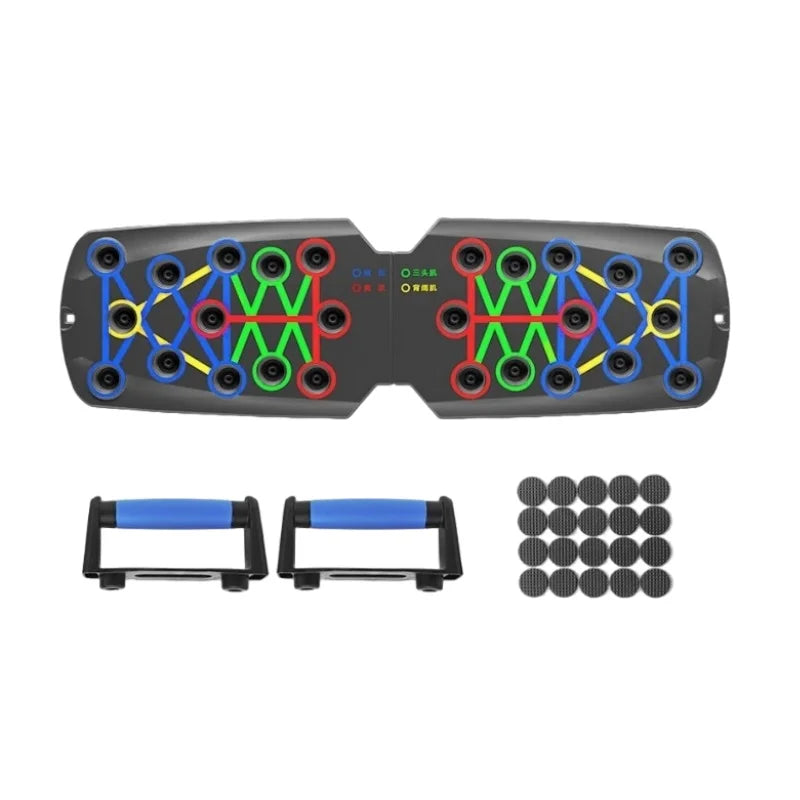 Multi-functional prone push-up board fitness board, suitable for home exercise and muscle training. Foldable exercise aid tool.