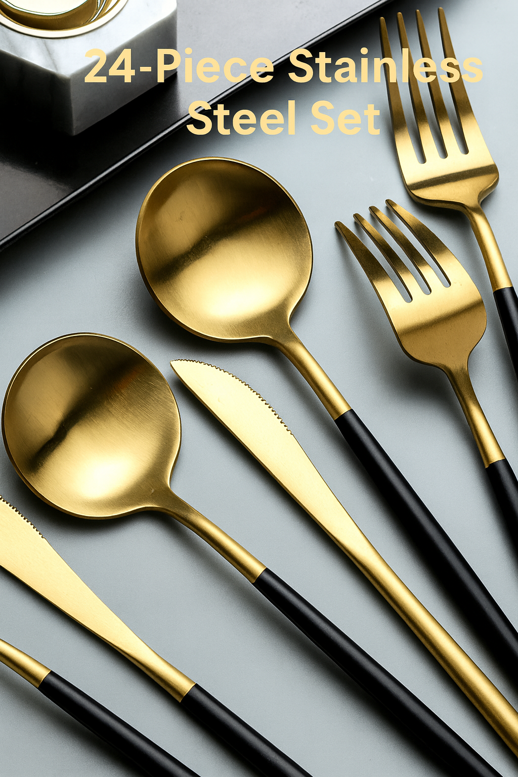 Zyphoraa™ 24-Piece Stainless Steel Set