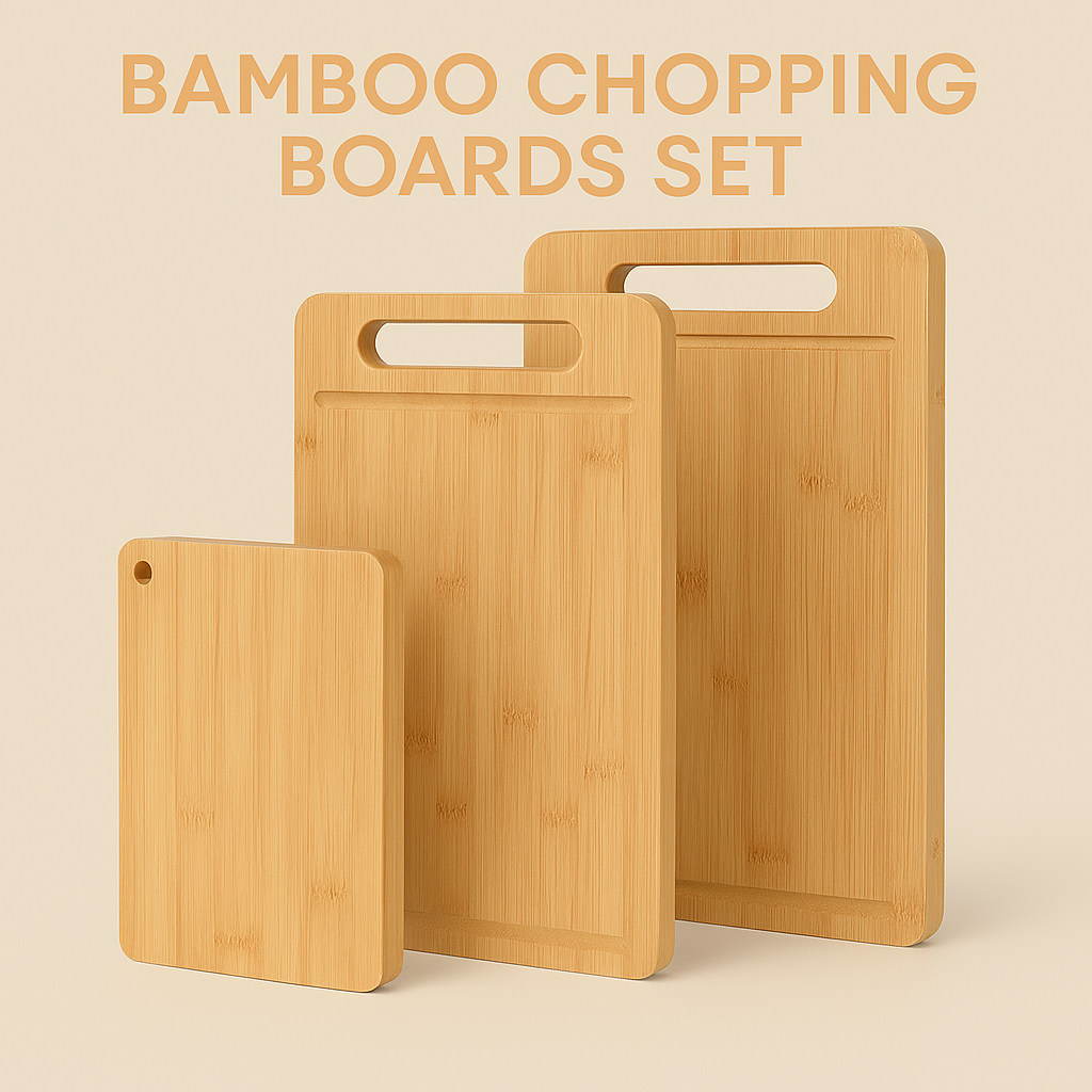 Zyphoraa™ Bamboo Chopping Boards Set