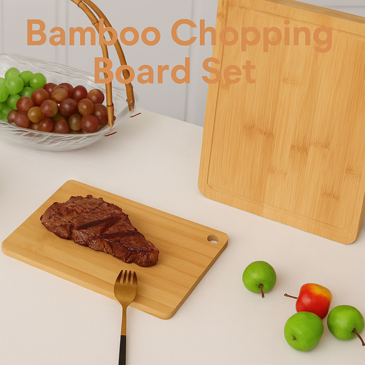 Zyphoraa™ Bamboo Chopping Boards Set