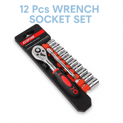 Zyphoraa™ 12 Pcs Wrench Socket Set