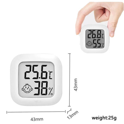 LCD Electronic Digital Temperature Humidity Meter Indoor Outdoor Thermometer Hygrometer Weather Station Clock