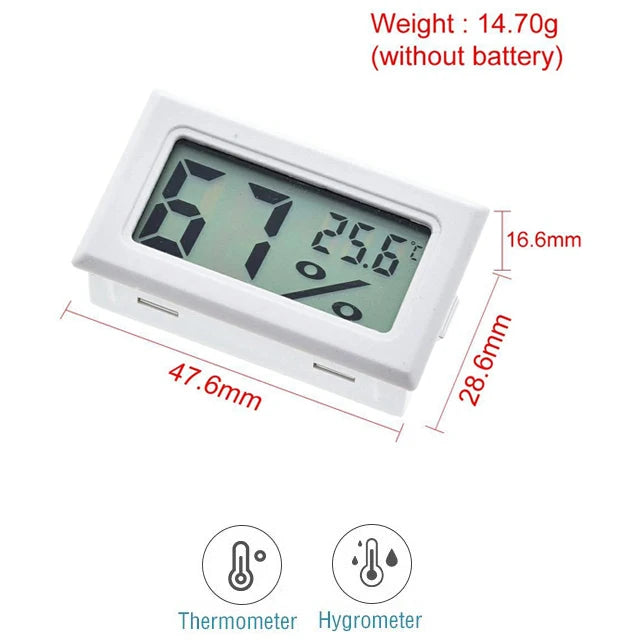 LCD Electronic Digital Temperature Humidity Meter Indoor Outdoor Thermometer Hygrometer Weather Station Clock