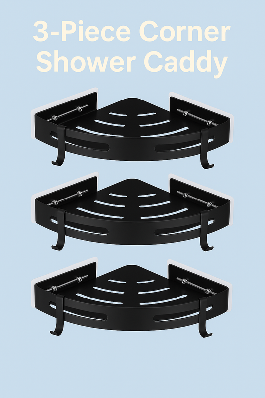 Zyphoraa™ 3-Piece Corner Shower Caddy