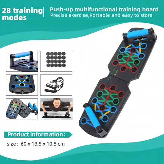 Multi-functional prone push-up board fitness board, suitable for home exercise and muscle training. Foldable exercise aid tool.