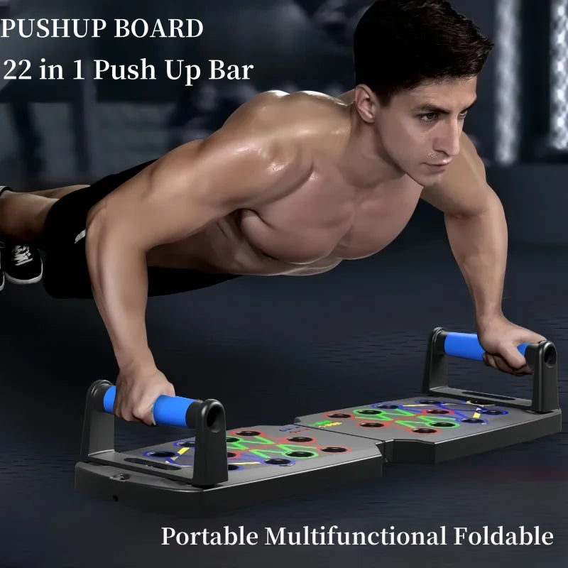 Multi-functional prone push-up board fitness board, suitable for home exercise and muscle training. Foldable exercise aid tool.