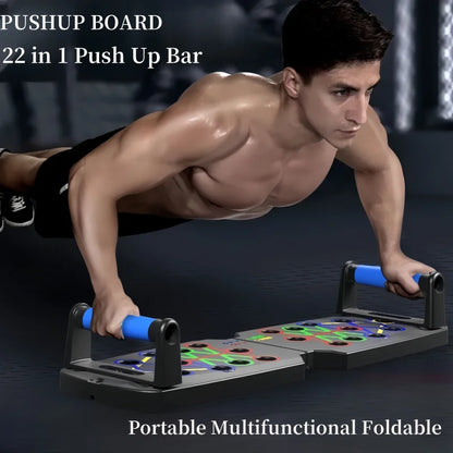 Multi-functional prone push-up board fitness board, suitable for home exercise and muscle training. Foldable exercise aid tool.