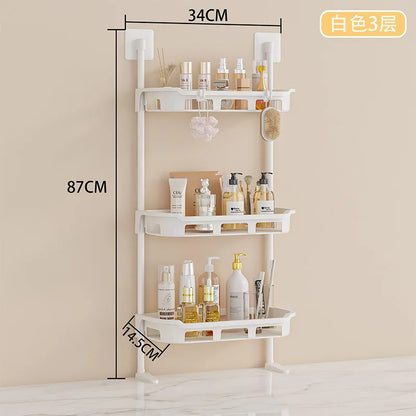 NEW 3-Tier Over The Toilet Rack Standing Plastic Storage Racks Food Storage and Organizing Shelves Vertical Plastic Toilet Stand