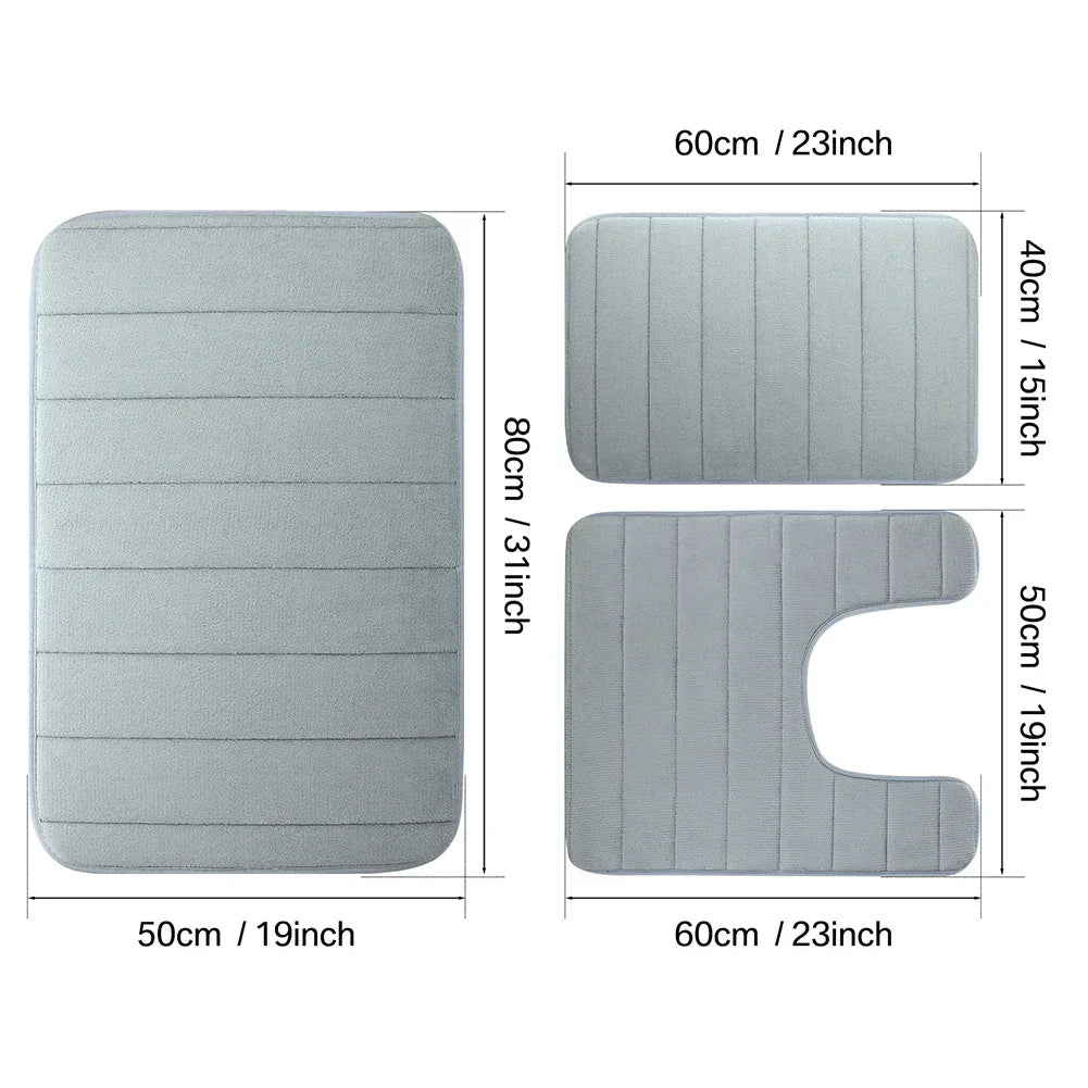 Zyphoraa™ Memory Foam Bath Mat Set