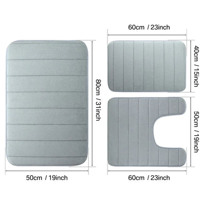 Zyphoraa™ Memory Foam Bath Mat Set