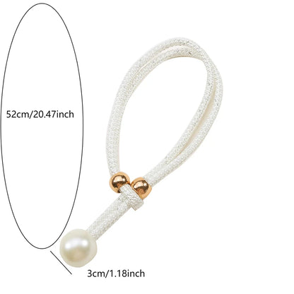 Pearl Curtain Tiebacks, Curtain Pearl Tiebacks, Decorative Fixings, Rope Curtain Tiebacks No Punch Adjustable Pull-outs
