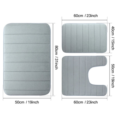 Zyphoraa™ Memory Foam Bath Mat Set