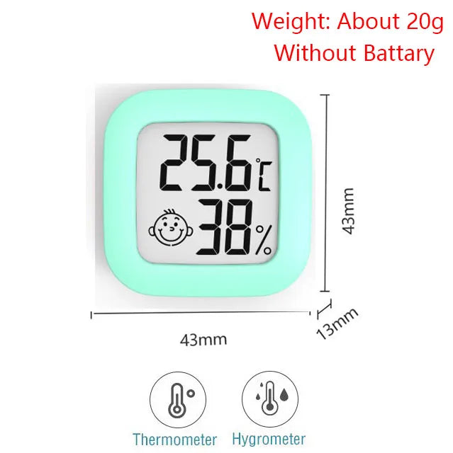 LCD Electronic Digital Temperature Humidity Meter Indoor Outdoor Thermometer Hygrometer Weather Station Clock