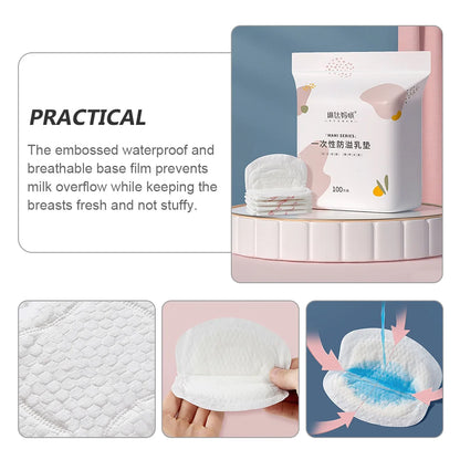 100pcs Disposable Breastfeeding Breast Pads Breathable Breast Nursing Pads