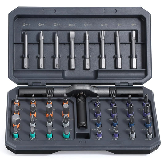 Magnetic Ratchet Screwdriver Set Detachable T-Handle Magneticizer  Torque Screwdriver Multifunctional DIY Tools Work Hand Tools