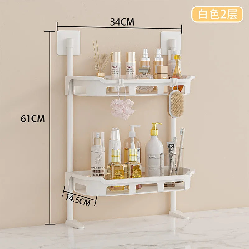 NEW 3-Tier Over The Toilet Rack Standing Plastic Storage Racks Food Storage and Organizing Shelves Vertical Plastic Toilet Stand