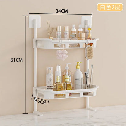 NEW 3-Tier Over The Toilet Rack Standing Plastic Storage Racks Food Storage and Organizing Shelves Vertical Plastic Toilet Stand