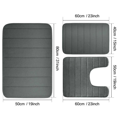 Zyphoraa™ Memory Foam Bath Mat Set