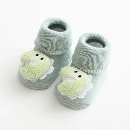 Cartoon Baby Socks For Girl Boys Rabbit Bear Anti Slip Soft Warm Winter Autumn Toddler Indoor Floor Socks For Kids