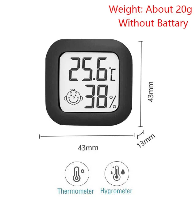 LCD Electronic Digital Temperature Humidity Meter Indoor Outdoor Thermometer Hygrometer Weather Station Clock