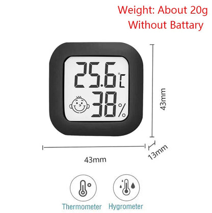 LCD Electronic Digital Temperature Humidity Meter Indoor Outdoor Thermometer Hygrometer Weather Station Clock
