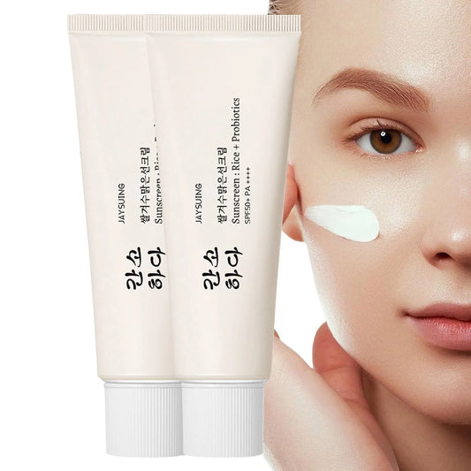 2024 New Relief Nourishing Sun Organic Sunscreen SPF50 +PA++++ With Rice Suitable For All Skin Type UV Protection Skin Care 100m