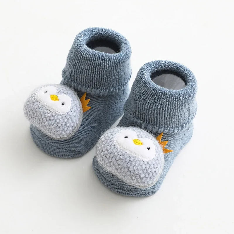 Cartoon Baby Socks For Girl Boys Rabbit Bear Anti Slip Soft Warm Winter Autumn Toddler Indoor Floor Socks For Kids