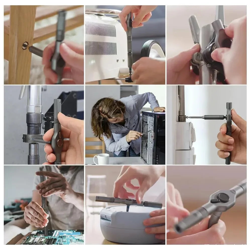 Magnetic Ratchet Screwdriver Set Detachable T-Handle Magneticizer  Torque Screwdriver Multifunctional DIY Tools Work Hand Tools